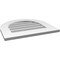 Ekena Millwork Round Top Surface Mount PVC Gable Vent: Non-Functional, w/ 3-1/2"W x 1"P Standard Frame, 22"W x 20"H GVPRT22X2001SN - alternate 2